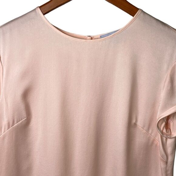 Antonio Melani Gilly Stretchy Silk Rolled Cap Sleeve Blouse High Neck Key Hole - Picture 3 of 14